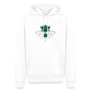 Grüner Lotus Chakren unalome - Männer Premium Bio Hoodie - Weiß - Vorne - Nico (187cm)