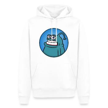 Mampfredo - Männer Premium Bio Hoodie - Weiß - Vorne - Nico (187cm)