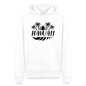 Hawaï - Sweat à capuche Premium bio Homme - blanc - Devant - Nico (187cm)
