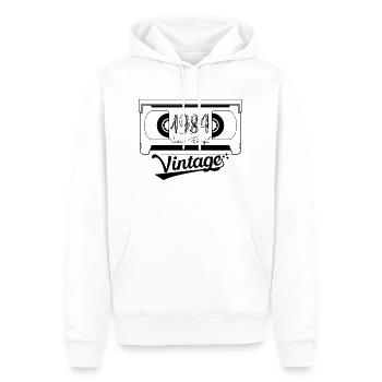 1984 Vintage Born Retro Vintage Jubiläum - Männer Premium Bio Hoodie - Weiß - Vorne - Nico (187cm)