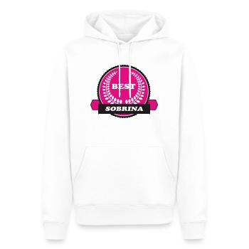 COUSIN NEPHEW BROTHER SOBRINA SOBRINO - Men’s Premium Organic Hoodie - white - Front - Nico (187cm)