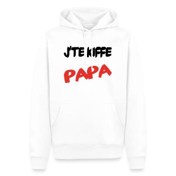Ich liebe dich, Papa - Männer Premium Bio Hoodie - Weiß - Vorne - Nico (187cm)