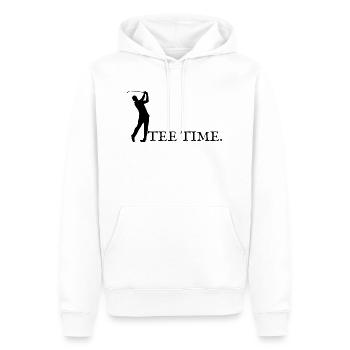 Tee time ! - Sweat à capuche Premium bio Homme - blanc - Devant - Nico (187cm)