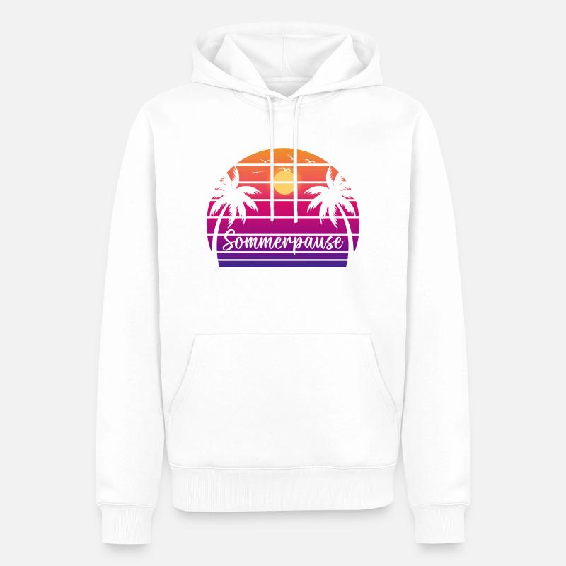 Sommerpause - Männer Premium Bio Hoodie - Weiß