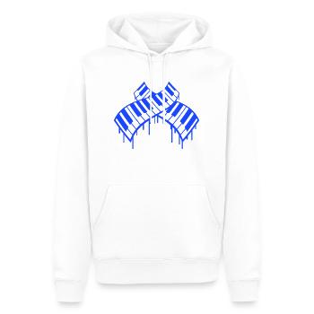 Graffiti Drop Touches de piano DJ Instrument de musique - Sweat à capuche Premium bio Homme - blanc - Devant - Nico (187cm)