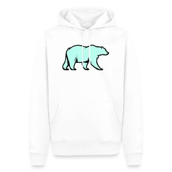 Ours blanc - Sweat à capuche Premium bio Homme - blanc - Devant - Nico (187cm)