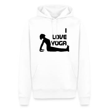 Yoga Méditation Spa Namaste - Sweat à capuche Premium bio Homme - blanc - Devant - Nico (187cm)