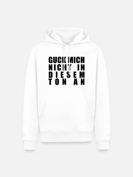 Lustiger Spruch Bild Witzig Humor Geschenkidee - Männer Premium Bio Hoodie - Weiß