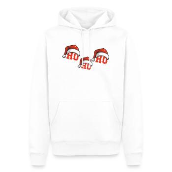 Noël Ho Ho Ho - Sweat à capuche Premium bio Homme - blanc - Devant - Nico (187cm)
