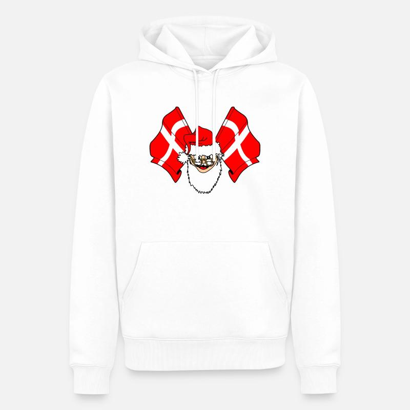Père Noël Danemark - Sweat à capuche Premium bio Homme - blanc