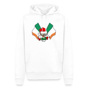 Weihnachten Weihnachtsmann mit Flaggen Irland - Männer Premium Bio Hoodie - Weiß - Vorne - Nico (187cm)