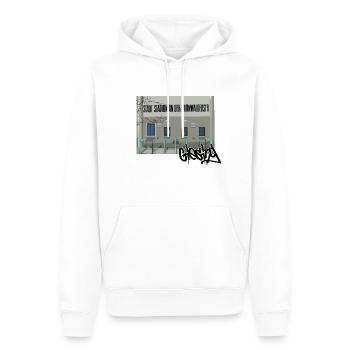 Giesing // Illustration - Sweat à capuche Premium bio Homme - blanc - Devant - Nico (187cm)