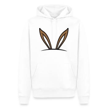 Lapin Oreilles De Lapin Trou Sac Caché Drôle Mignon - Sweat à capuche Premium bio Homme - blanc - Devant - Nico (187cm)