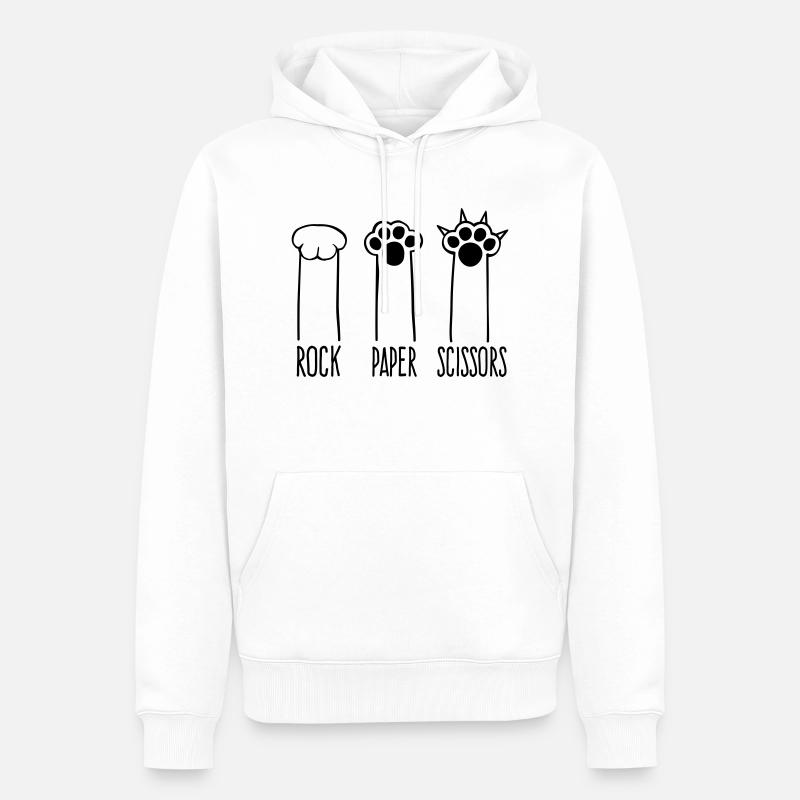 Roche Papier Ciseaux - Sweat à capuche Premium bio Homme - blanc
