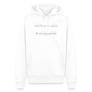 Schicksal - Männer Premium Bio Hoodie - Weiß - Vorne - Nico (187cm)