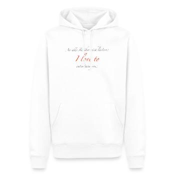 à tous - Sweat à capuche Premium bio Homme - blanc - Devant - Nico (187cm)