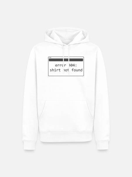 404 shirt not found - Männer Premium Bio Hoodie - Weiß