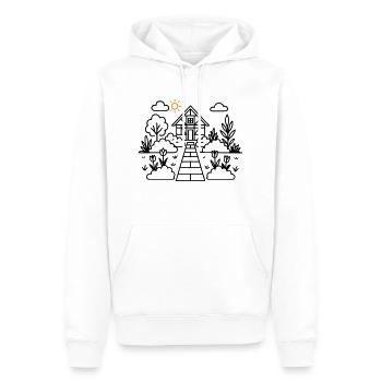 Schrebergarten Garten Natur - Männer Premium Bio Hoodie - Weiß - Vorne - Nico (187cm)