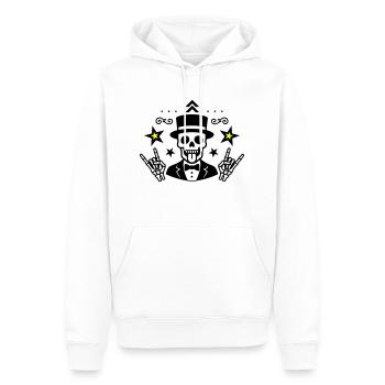 Marié Squelette Jga - Sweat à capuche Premium bio Homme - blanc - Devant - Nico (187cm)