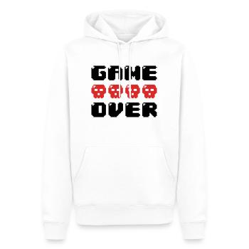 game over - Sweat à capuche Premium bio Homme - blanc - Devant - Nico (187cm)