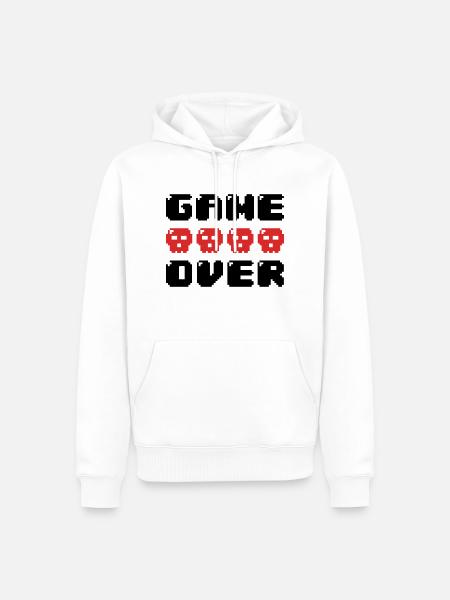 game over - Men’s Premium Organic Hoodie - white