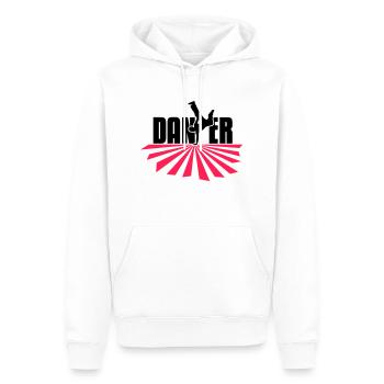 dancer - Sweat à capuche Premium bio Homme - blanc - Devant - Nico (187cm)