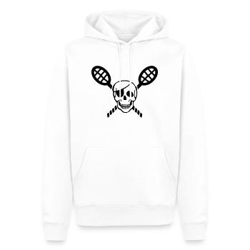 Tête de mort tennis - Sweat à capuche Premium bio Homme - blanc - Devant - Nico (187cm)