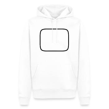 tv_schirm - Männer Premium Bio Hoodie - Weiß - Vorne - Nico (187cm)