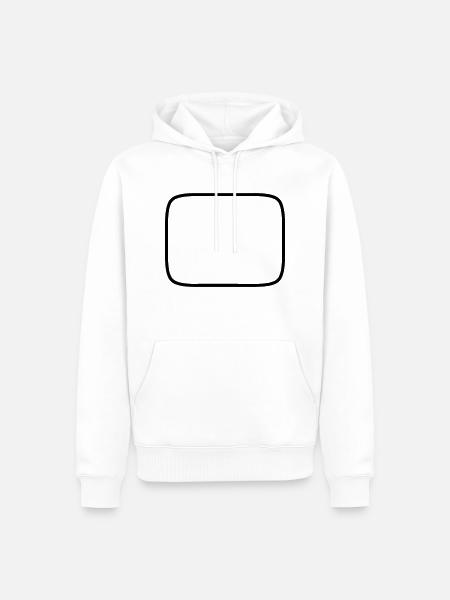 tv_schirm - Männer Premium Bio Hoodie - Weiß