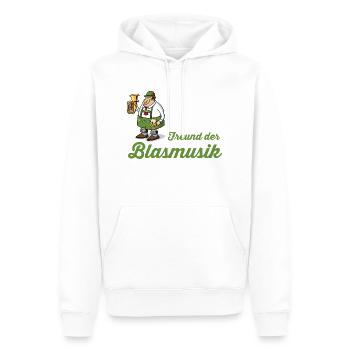 Freund der Blasmusik - Männer Premium Bio Hoodie - Weiß - Vorne - Nico (187cm)