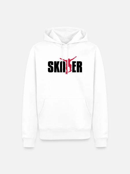 skater - Men’s Premium Organic Hoodie - white