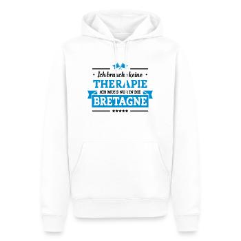 Nur in die Bretagne - Männer Premium Bio Hoodie - Weiß - Vorne - Nico (187cm)