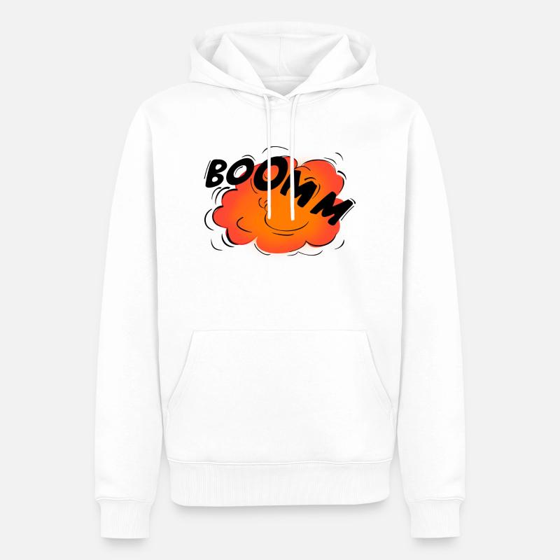 Explosion - Männer Premium Bio Hoodie - Weiß