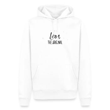 Leon - Männer Premium Bio Hoodie - Weiß - Vorne - Nico (187cm)