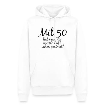 mit_50 - Men’s Premium Organic Hoodie - white - Front - Nico (187cm)