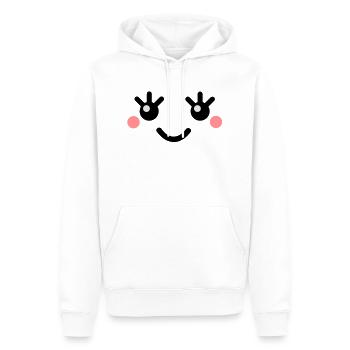 cute_face - Sweat à capuche Premium bio Homme - blanc - Devant - Nico (187cm)