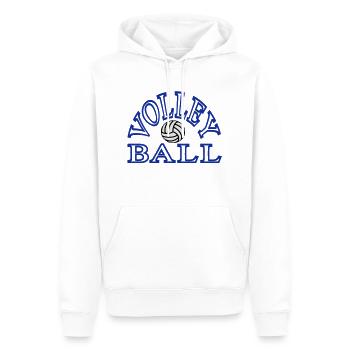 volleyball - Sweat à capuche Premium bio Homme - blanc - Devant - Nico (187cm)