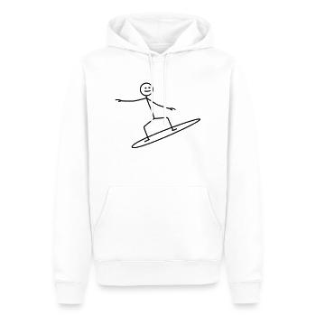 surfer - Männer Premium Bio Hoodie - Weiß - Vorne - Nico (187cm)