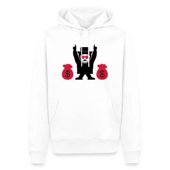 party_thief_f2 - Sweat à capuche Premium bio Homme - blanc - Devant - Nico (187cm)