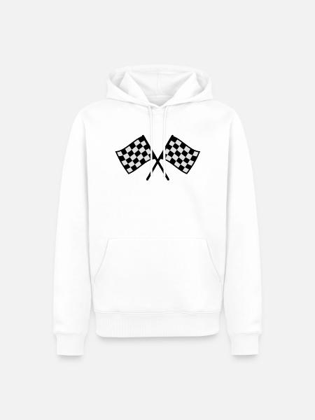 Zielflagge - Männer Premium Bio Hoodie - Weiß