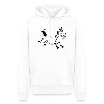 lustiges Pferd - Männer Premium Bio Hoodie - Weiß - Vorne - Nico (187cm)