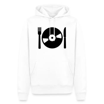 Vinyl - Sweat à capuche Premium bio Homme - blanc - Devant - Nico (187cm)