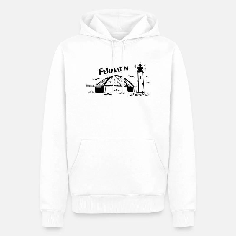 Fehmarn - Männer Premium Bio Hoodie - Weiß