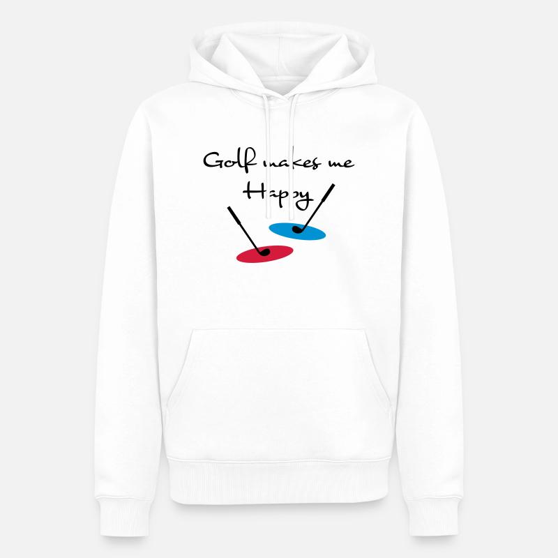 golf - Männer Premium Bio Hoodie - Weiß