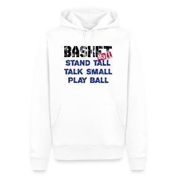 Basketball 05 - Männer Premium Bio Hoodie - Weiß - Vorne - Nico (187cm)