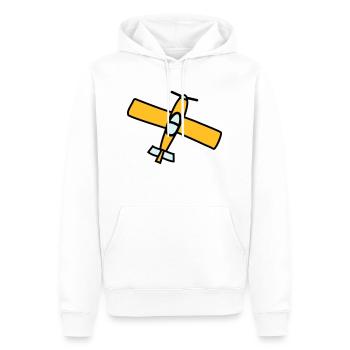 Airplane Design - Männer Premium Bio Hoodie - Weiß - Vorne - Nico (187cm)