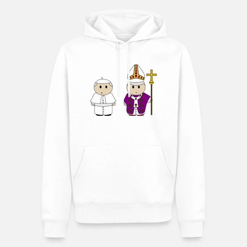 Papst Benedict - Männer Premium Bio Hoodie - Weiß
