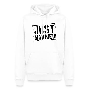 Just Married Stamp Design - Männer Premium Bio Hoodie - Weiß - Vorne - Nico (187cm)
