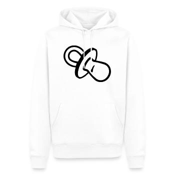 Sucette - Sweat à capuche Premium bio Homme - blanc - Devant - Nico (187cm)