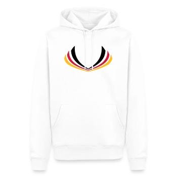 Drapeau de bande Allemagne - Sweat à capuche Premium bio Homme - blanc - Devant - Nico (187cm)